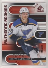2022 Upper Deck SP Game Used Authentic Rookies Red /222 Nikita Alexandrov 0hc9