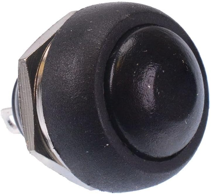 Black Off(On) Momentary Push Button Round Switch SPST