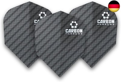 F7121 Carbon Black Std Dart Flights 3 sets pro pack (9 flights in total)