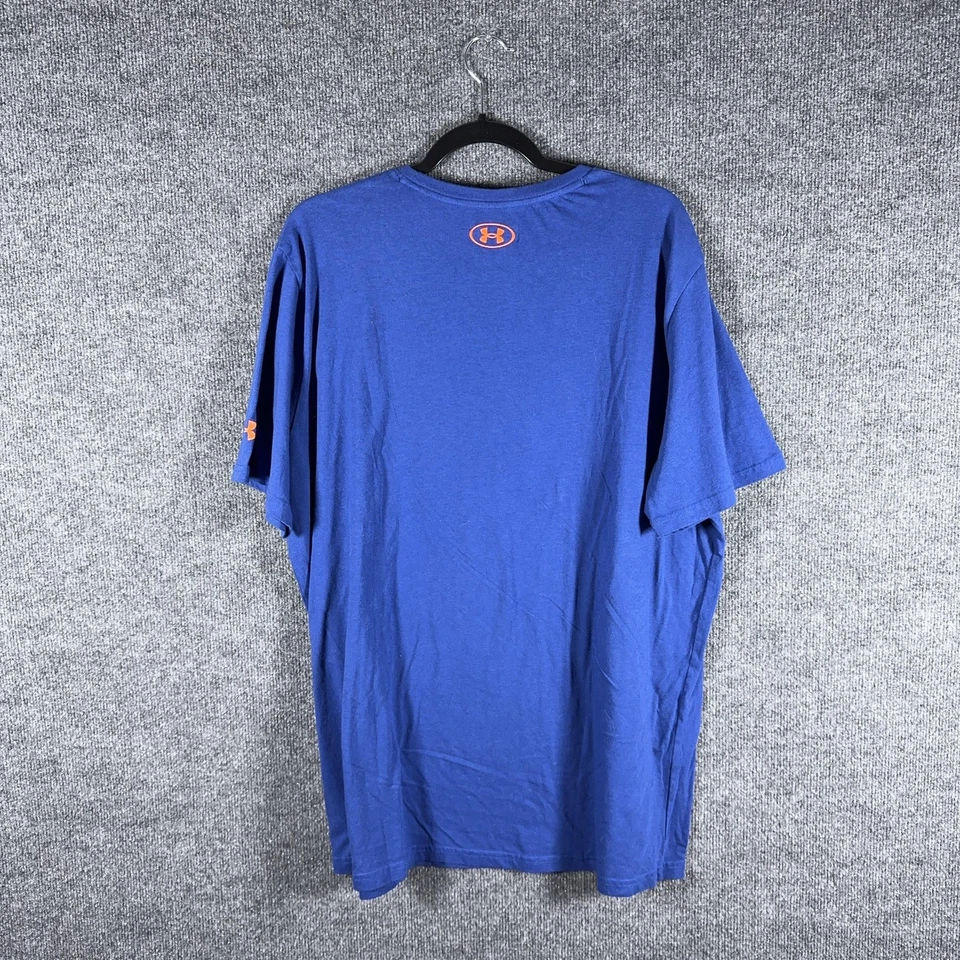 Camiseta Under Armour Project Rock Masculina 2XL Azul Brahma Bull Gráfica Solta - Imagem 4 de 4