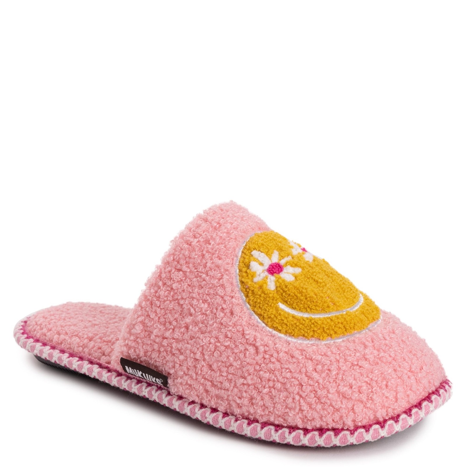 Новинка MUK LUKS - женские тапочки с перфорационной иглой большого размера B (M) в США - Розовый