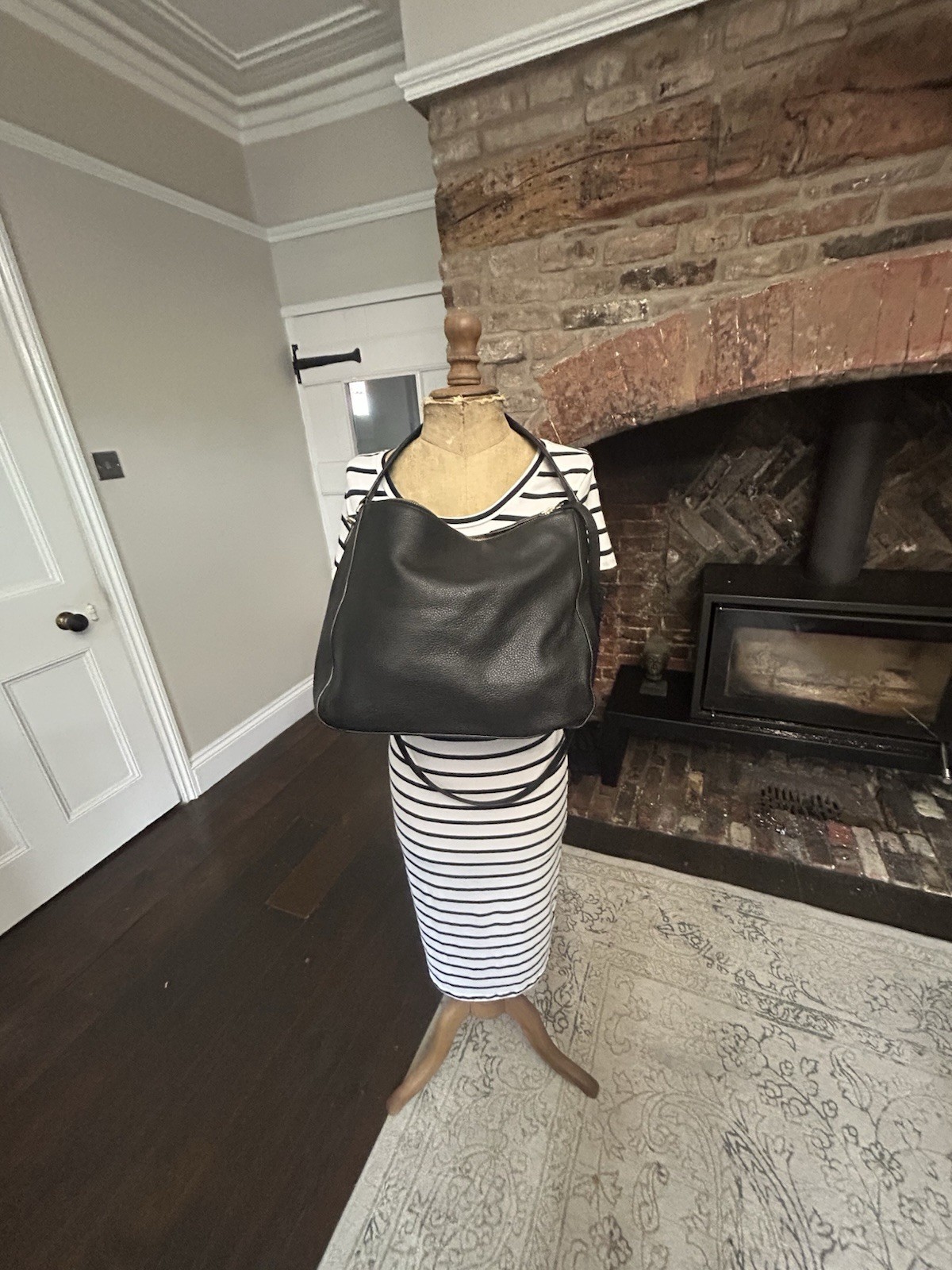 Kate Spade Mulberry Street Vivian Black Pebbled Leather Hobo Shoulder Bag image 10