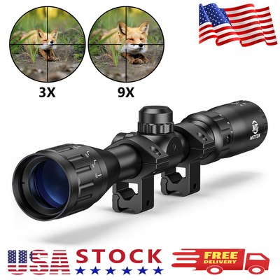 3-9x32 AO Rifle Scope Optics Crosshair Reticle + 11mm Mounts