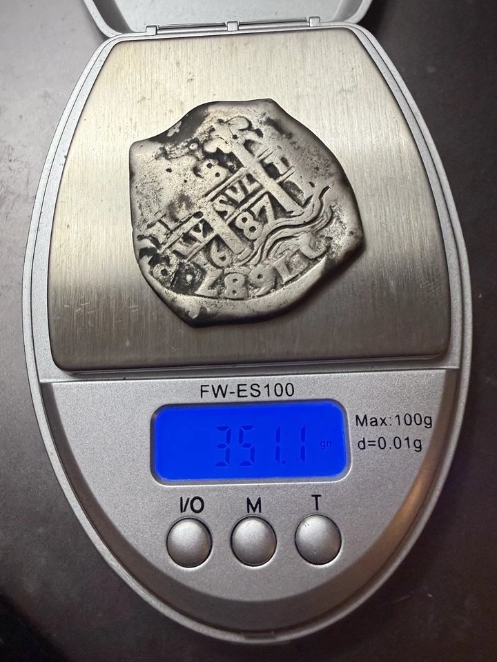 1687 Spanish Silver 8 Reales Cob • Potosí Mint • Assayer Marked • Uncertified - Image 2 of 3