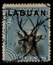 NORTH BORNEO - Labuan QV SG63b, 2c blue, USED. Cat &pound;18.