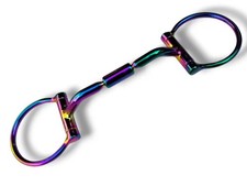 Multicolor Western Horse D-Ring Bit Barrel Myler Roller Snaffle Bit All Sizes