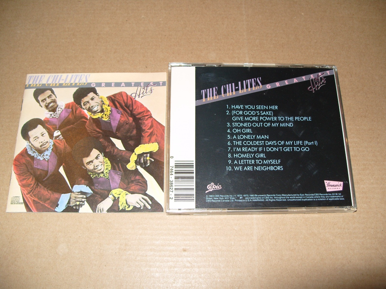 THE CHI-LITES BY THE CHI-LITES - GREATEST HITS 1983 -CD NEAR MINT/INLAYS EX/NM