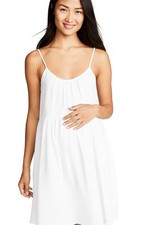 Hatch Maternity Women's THE ELODIE DRESS Cotton Gauze White $188 NEW
