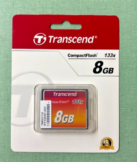 New 8gb Transcend  133x compactflash memory card  (Sets of 2)