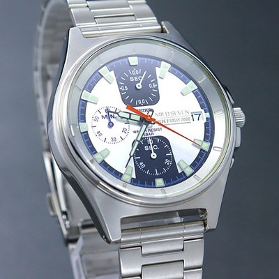 Near MINT] SEIKO V657-9030 Quartz Chronograph Men's Watch From