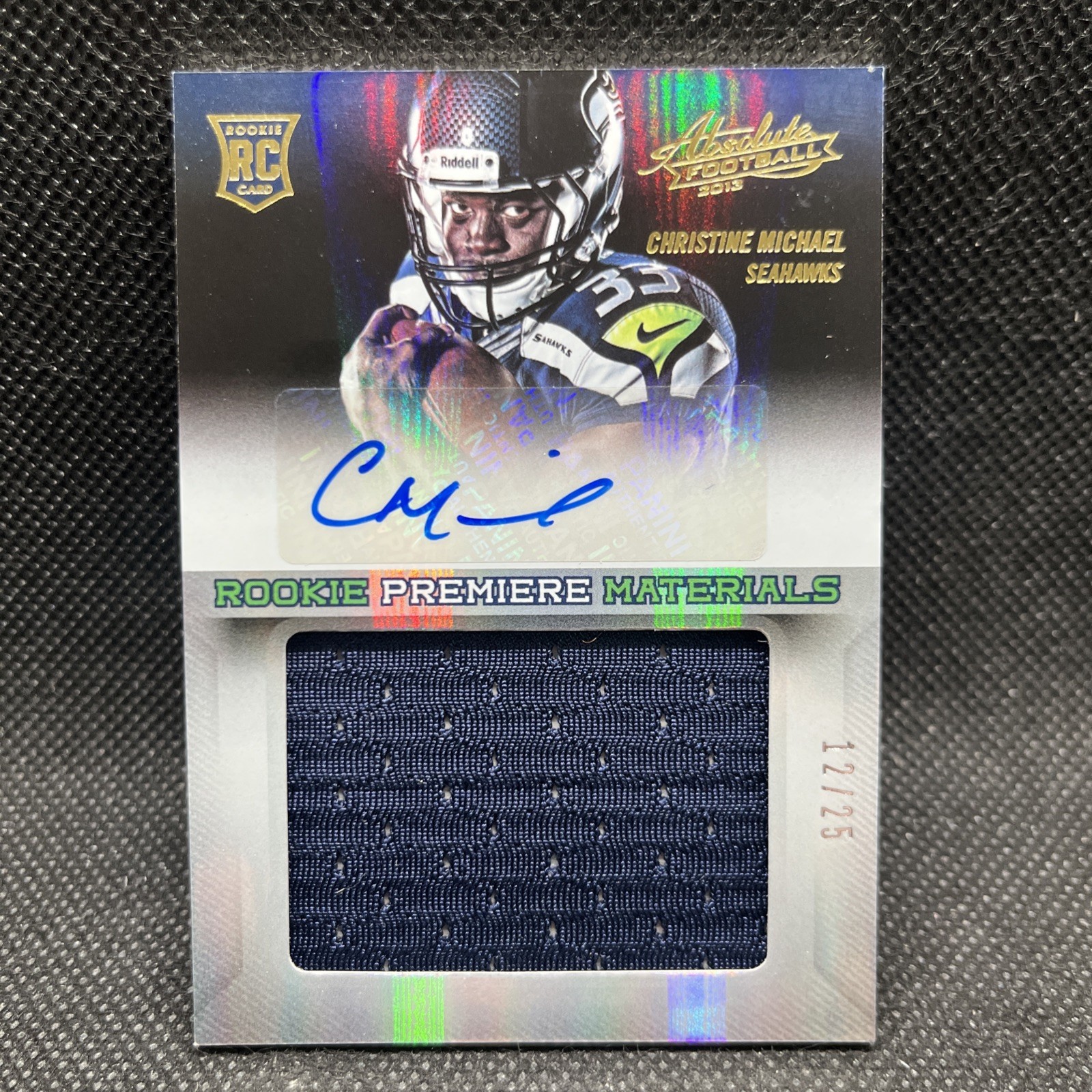 Christine Michael Panini Absolute #203 Rookie Premiere Materials Autograph
