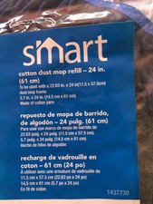 Cotton Dust Mop Refill-24 Inch (61cm) Blue Deep Pile With ZipUp Tab At Back. New