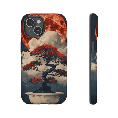 Bonsai Tree Blood Moon - Phone Ink Cover Case for iPhone, Galaxy, Pixel - 第 34/281 張圖片