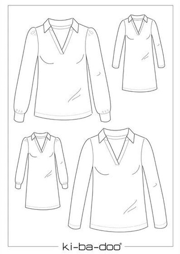 Patrón de corte Kibadoo polo camisa/vestido Emma - Imagen 2 de 3