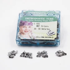 Dental Orthodontic 1st Molar Bondable Single MBT 0.022 Buccal Tube 50 Sets/ box