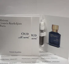 3x Maison Francis Kurkdjian Oud Silk Mood Extrait de Parfum Sample Spray .06oz