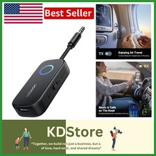 Dual Pairing Bluetooth 5.2 Audio Adapter for Effortless Entertainment on the Go