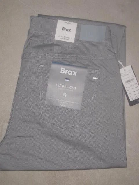 BRAX Jeans Stretchjeans Cooper Sommer ultra light hellgrau dezent gemustert  NEU - Bild 1 von 1