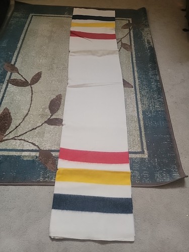 Vintage Traverse Bay Woolens Wool Mackinaw Multi Striped Machinaw Blanket - Picture 6 of 7