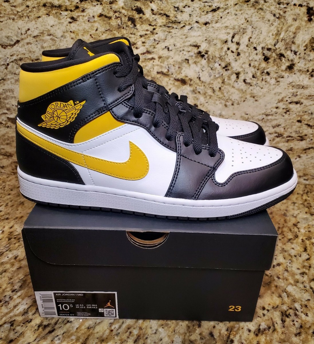 jordan 1 high white pollen black