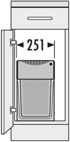 Hailo Mülleimer Einbaumülleimer ab 30cm Schrank 3x10 L Abfalleimer Küche *516124 - Bild 3 von 6