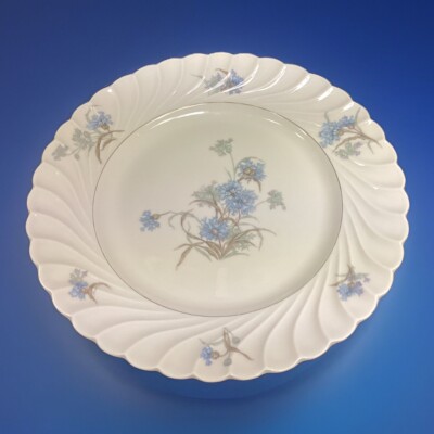 Haviland Limoges Berger France Blue flowers no verge line 10  dinner plate