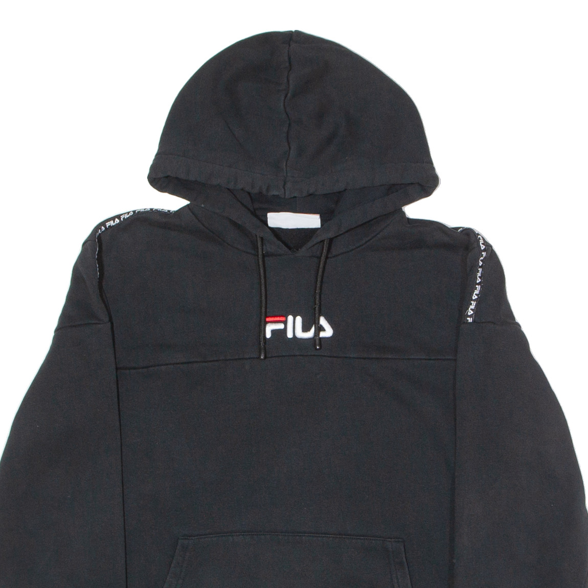 FILA Felpa con Cappuccio Uomo Nera S