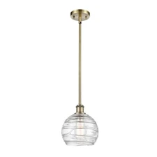 Innovations Ball 516 Athens DC Swirl 8" Mini Pendant 1S, AB - 516-1S-AB-G1213-8