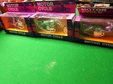 Hong Kong Plastic Motor Cycle Complete Set Of 3 1970's