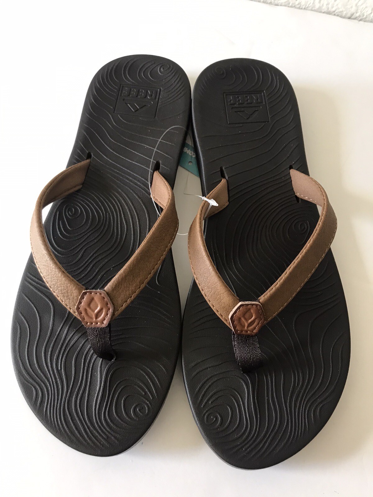 WOMEN'S REEF BROWN/TOBACCO ZEN LOVE FLIP FLOP BEACH/POOL SANDALS SIZE 9