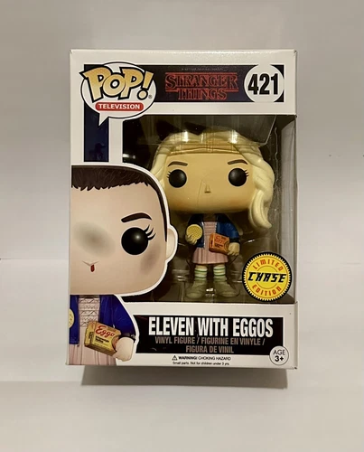 Funko Pop! Stranger Things Chase Ltd. Ed. Eleven With Eggos # 421 Blonde Wig