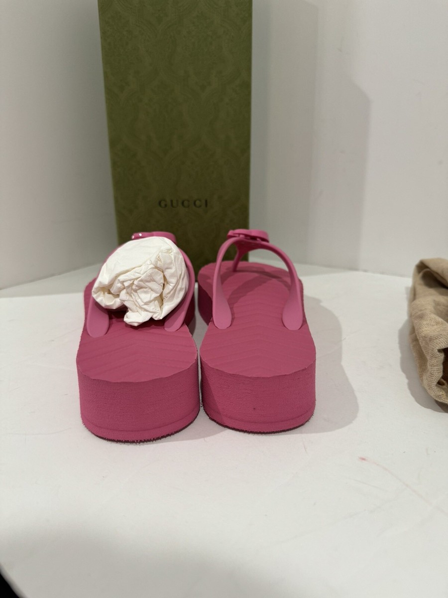 Gucci Chevron Thong Sandal Sz 39 NEW | eBay