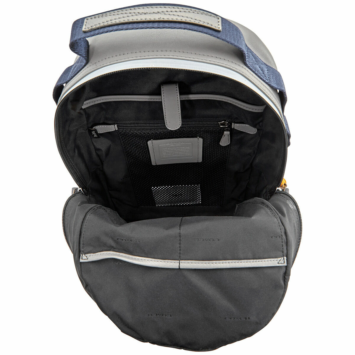 Coach Pacer Heather Grey Backpack with Coach Patch Coach Unisex Pacer Smooth Leather Heather Grey Backpack With  main image 4