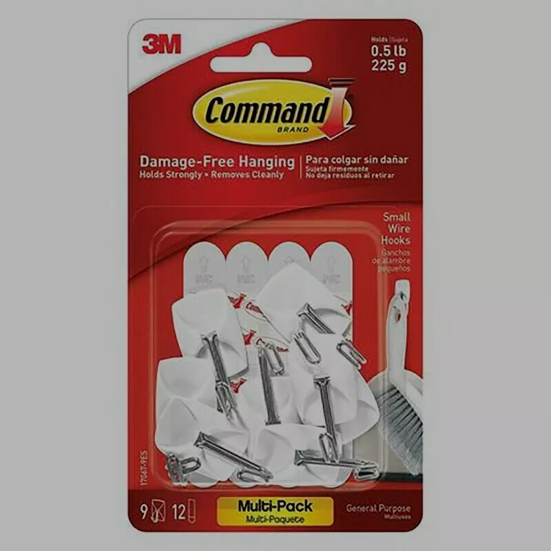 Command Decorating Hooks - Mini - Transparent - Multi pack of 6 Hooks and 8  Strips for Indoor Use - Suitable for hanging items up to 225g - Great for