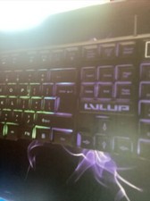 Lvlup Pro Gaming Keyboard with Light Up Colors LED Keys LU734 - NEW-opened