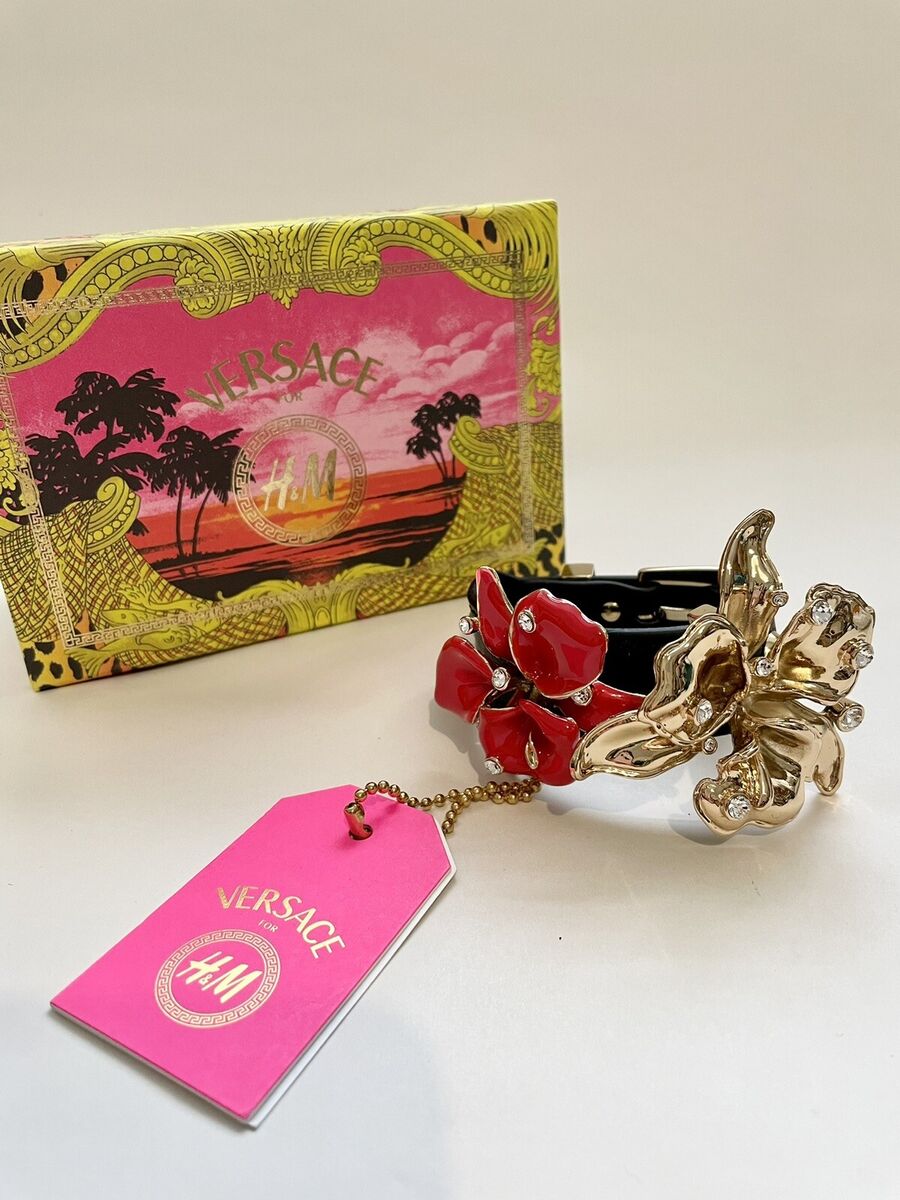 RARE - Genuine Versace H&M Limited Collection Leather Flower RARE - Genuine Versace H&M Limited Collection Leather Flower