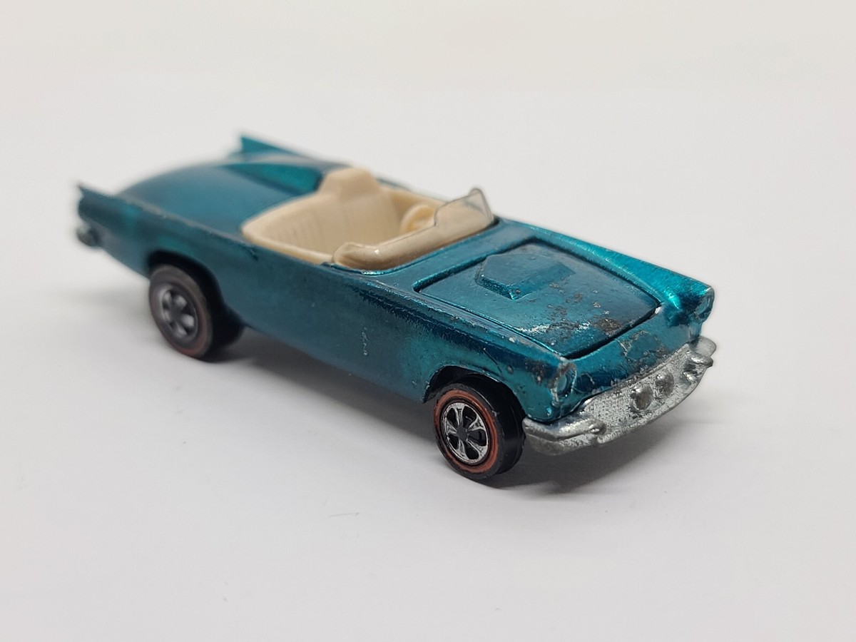 Vintage 1968 Mattel HOT WHEELS Redline 57 Bird TW Rare Aqua Teal