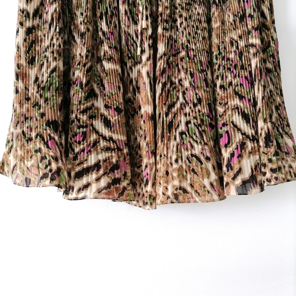 Minifalda forrada floral plisada con cordón multicolor Wish para mujer talla pequeña Foto 3 de 4