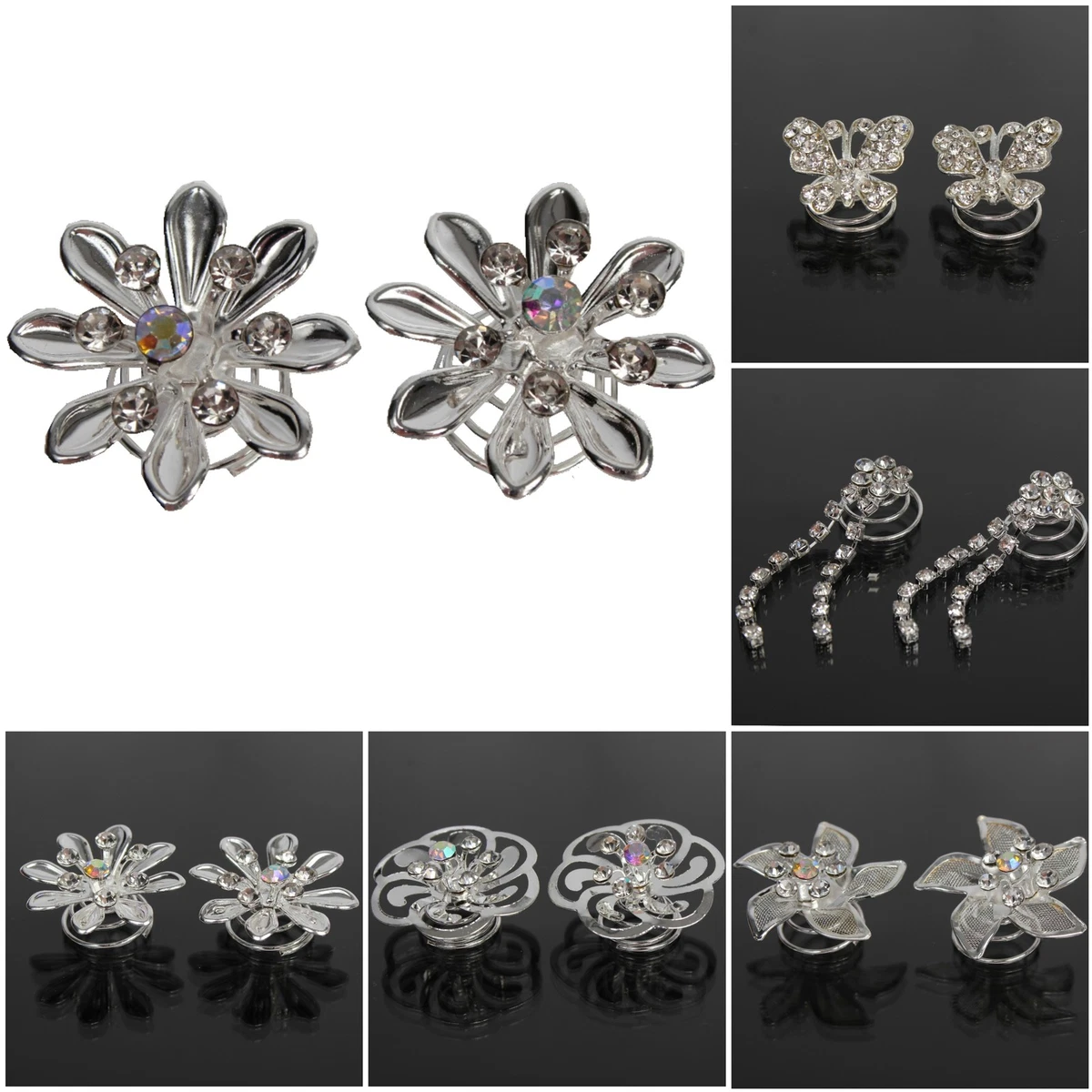 Unicra Fiore sposa sposa capelli vite argento cristallo accessori per capelli nuziale perla fascia copricapo per donne e damigella d'onore