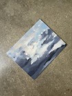 Paris Sunset Original Abstract Oil Painting Canvas Board Rich Textures Sky Blues — photo 5