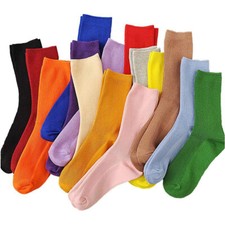 Fashion Women Cotton Socks Spring Summer Casual Retro Mid-Calf Long High Hosiery