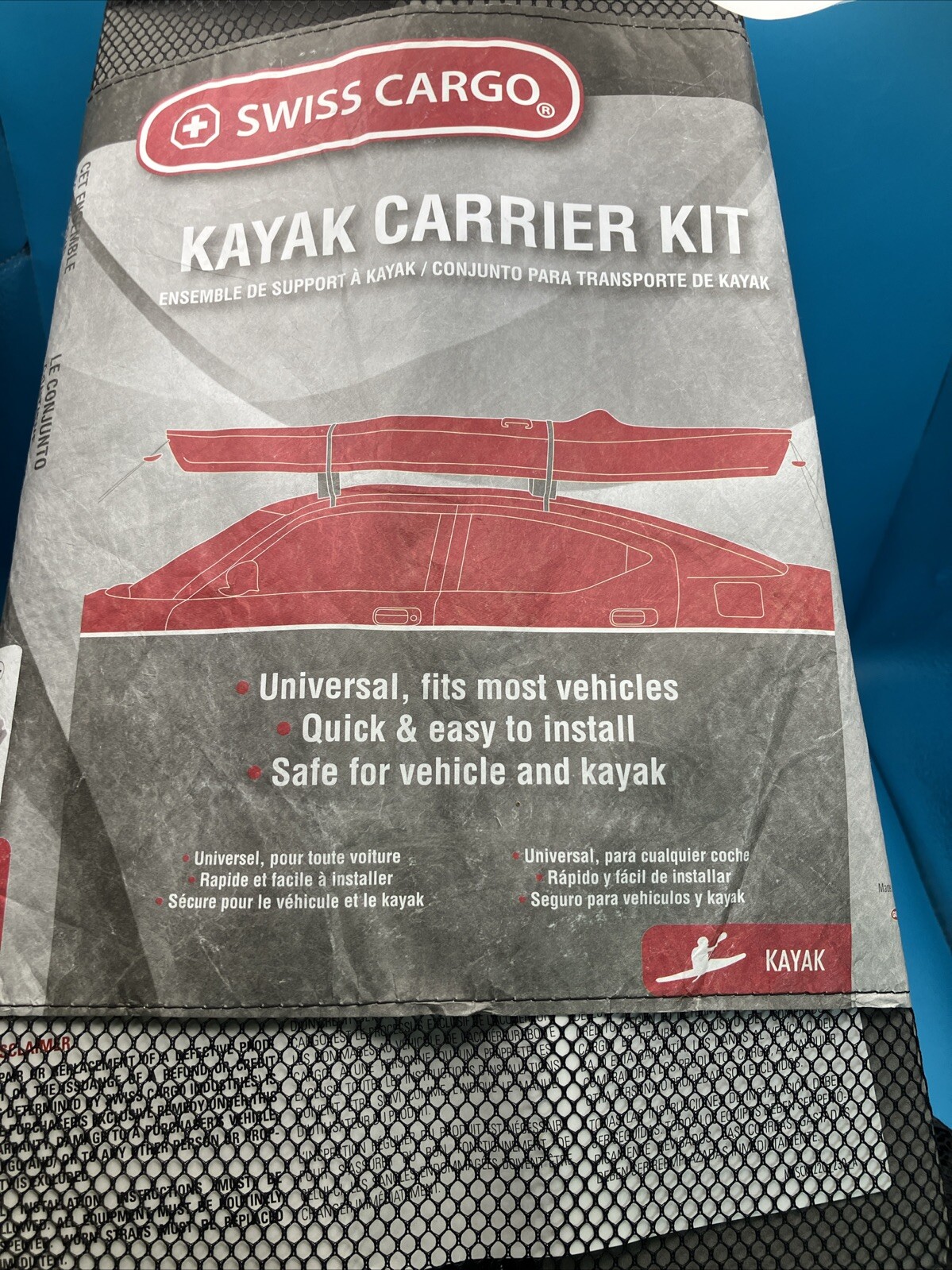 Foam Carrier Kit, Top Of Car Straps, Bag And Pads Tie Down