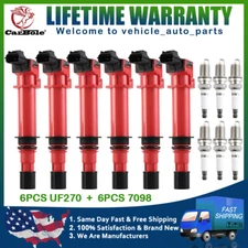 6 Ignition Coil & 6 Spark Plug For for Jeep Commander Grand Cherokee Liberty 3.7