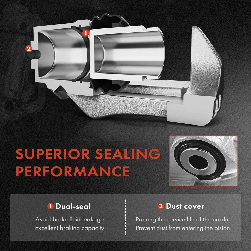 前后陶瓷制动垫 + 卡钳适用于克莱斯勒 Sebring 三菱 Eclipse — 第 4/4 张图片