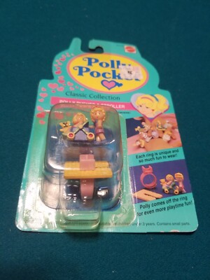 Vintage Polly Pocket Pushes A Stroller Ring