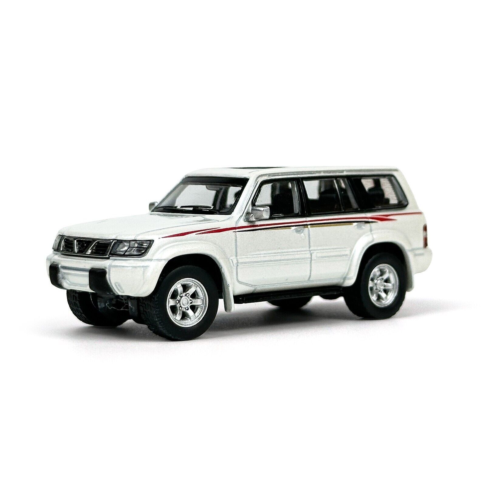 1/64 White Scale Paudi Nissan Patrol 1998 Y61 Diecast Gift Model Car Miniature