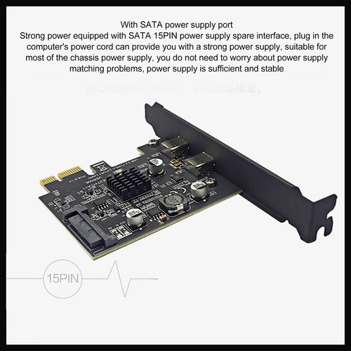 USB 3.2 PCI Express Erweiterungskarte GEN2 Dual Type C High Speed 10Gbps PC US - Bild 16 von 22