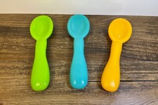 Lot Of 3 Vintage Toy Plastic 7.5" Spoons Pretend Play Kitchen Cooking Baking