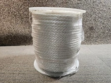 Solid Braid Nylon 500 Feet Length 1/2 White Rope 18754, 18754111