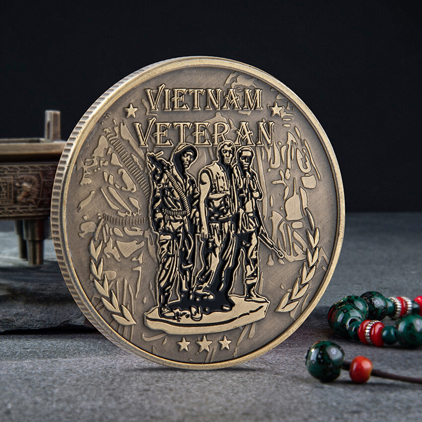 1PC Collection Arts Vietnam War Souvenir Veteran Commemorative Coin Gifts